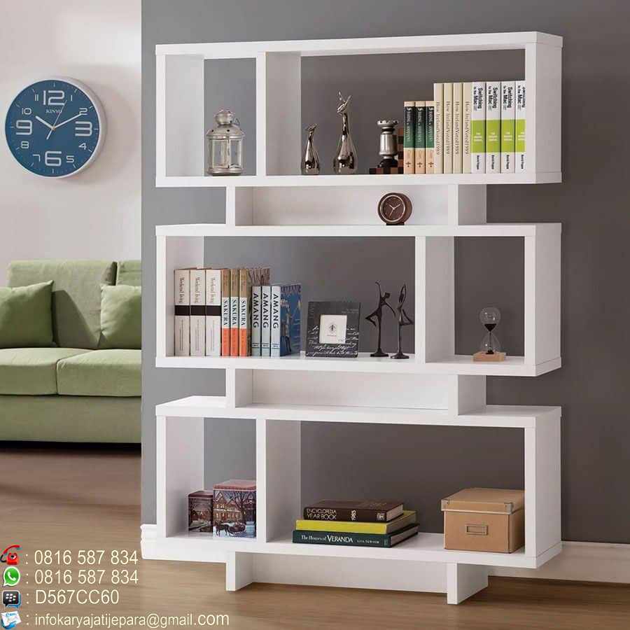  Lemari  Buku  Putih Minimalis  Cat Duco Terbaru  Furniture Jepara TOKO FURNITURE JEPARA ONLINE 